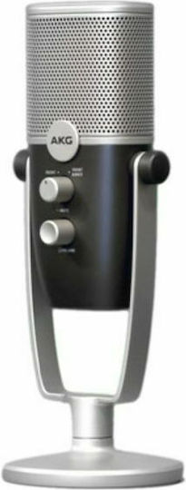 AKG Ara Πυκνωτικό Μικρόφωνο Επιτραπέζιο για Φωνητικά σε Ασημί Χρώμα