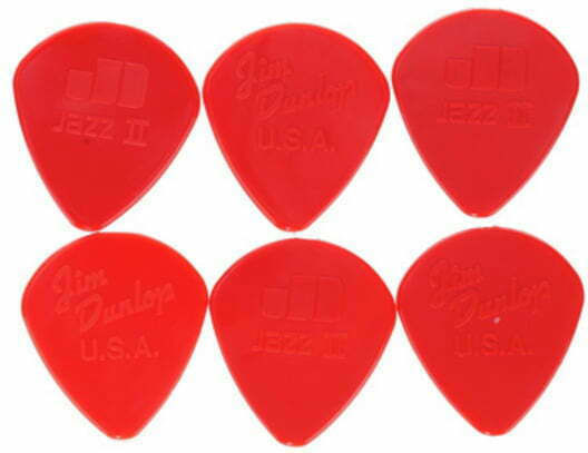 Dunlop Guitar Picks Jazz II Nylon Pick Set 6pcs