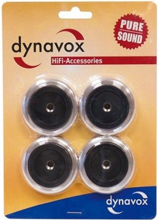 Dynavox Aluminium Амортисьорни подложки 50мм Комплект от 4 броя Сребрист