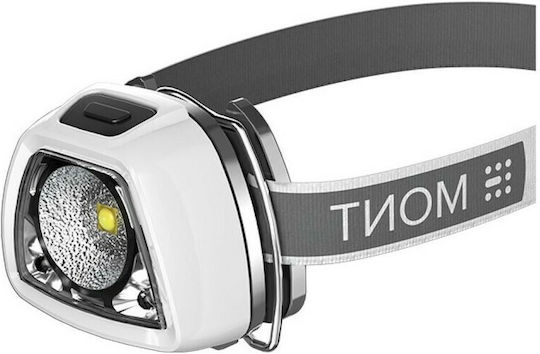 SAS Rechargeable Headlamp LED IPX6 with Maximum Brightness 38lm Gray