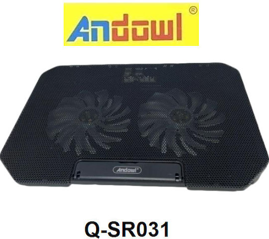 Andowl Q-SR03 Cooling Pad για Laptop έως 17" με 2 Ανεμιστήρες