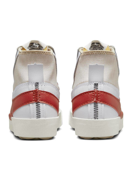 Blazer Mid '77 Jumbo Ανδρικά Μποτάκια White / Rattan / Habanero Red