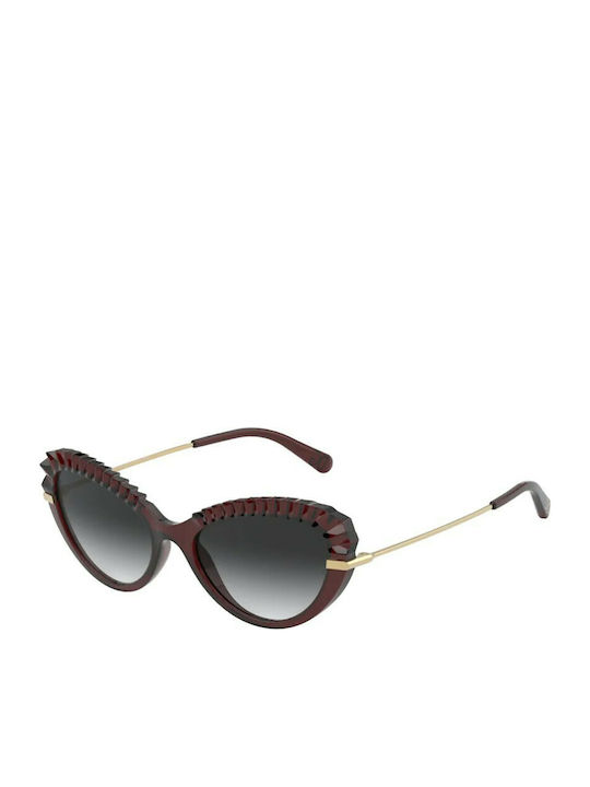 Dolce & Gabbana Women's Sunglasses with Burgundy Frame and Brown Gradient Lens DG6133 550/8G