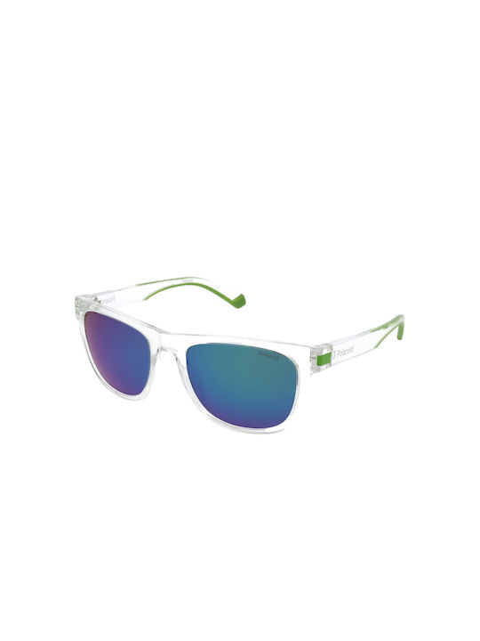 Polaroid Sonnenbrillen mit Transparent Rahmen und Grün Polarisiert Spiegel Linse PLD2122/S 0OX5Z