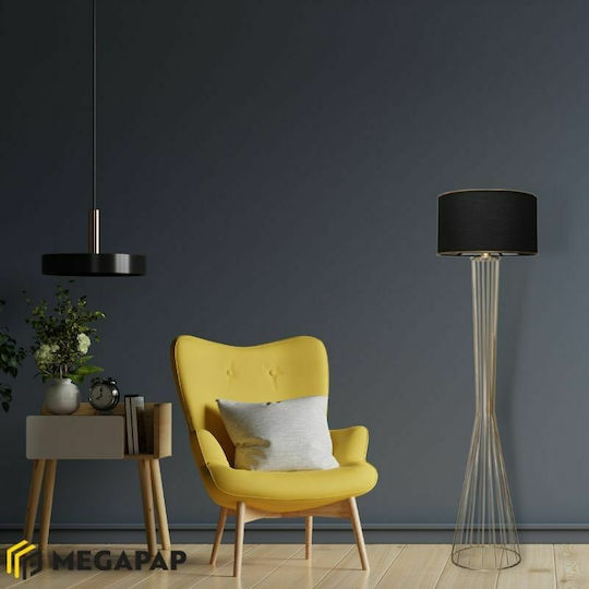 Megapap Clarke Φωτιστικό Δαπέδου Υ155εκ. Μαύρο