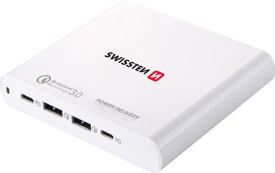 Swissten USB-C Universal Laptop Charger 87W without Power Cable