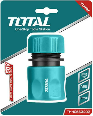 Total THHCS01121 Quick Connector Water Pipe With Stop Valve 1/2"