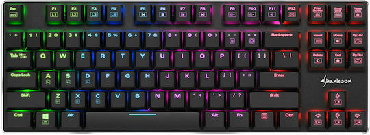 Sharkoon PureWriter TKL RGB Gaming Mechanische Tastatur Tenkeyless mit Kailh Blau Schaltern und RGB-Beleuchtung (Englisch US)