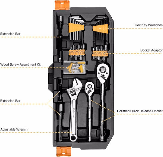 Deko Tool Case with 192 Tools