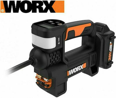 Worx Car Tire Pump Rechargeable 20V με Φως 20V 1Χ2Αh