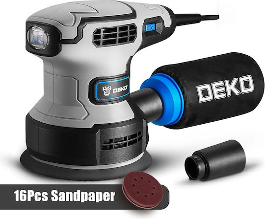 Deko DKOS32ST1 Έκκεντρο Τριβείο 125mm Ρεύματος 320W με Ρύθμιση Ταχύτητας και με Σύστημα Αναρρόφησης