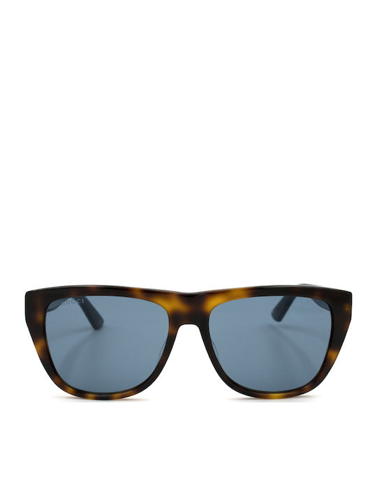 Gucci Unisex Sunglasses with Brown Tartaruga Plastic Frame and Blue Lens GG0926S 002