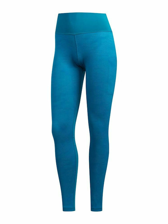 Believe This Camouflage Jacquard Women's Long Training Legging Blue