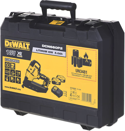 DEWALT Καρφωτικό Μπαταρίας DCN660P2 18V 2x5Ah για Καρφιά