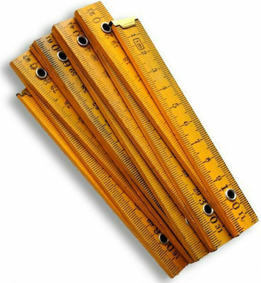 Μέτρο Ξύλινο 1m Wooden Folding Ruler 1m