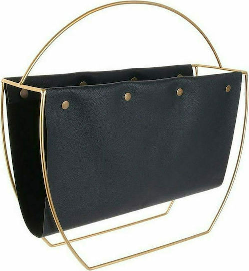 Raft De Reviste Cu Mâner Metalic Negru 40x41x13cm RG6253