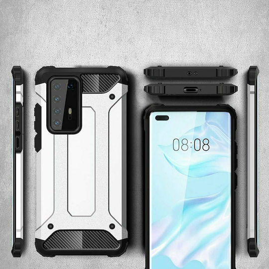 Hurtel Hybrid Armor Задна корица Пластмаса 2мм Сребрист (Redmi Note 10 / 10s / Poco M5s)