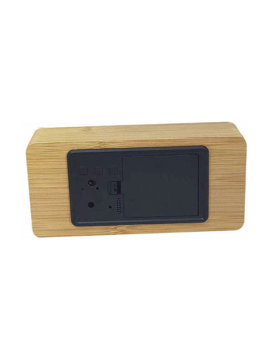 B450 Tabletop Digital Clock with Alarm Natural With Red Digits