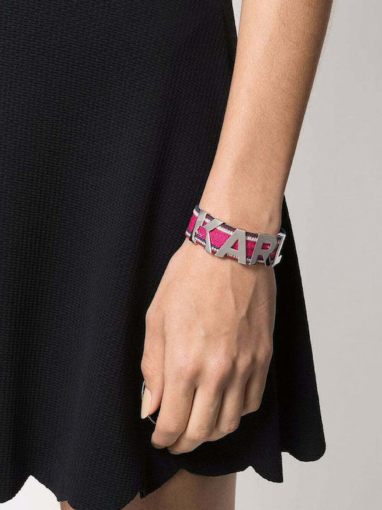 Karl Lagerfeld Bracelet Macrame Κ Woven made of Cord