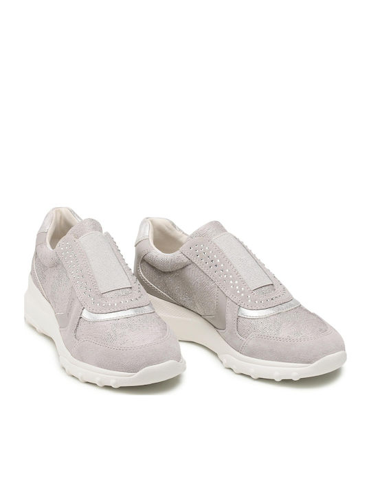 D Alleniee D Ανατομικά Γυναικεία Slip-On Δερμάτινα Γκρι