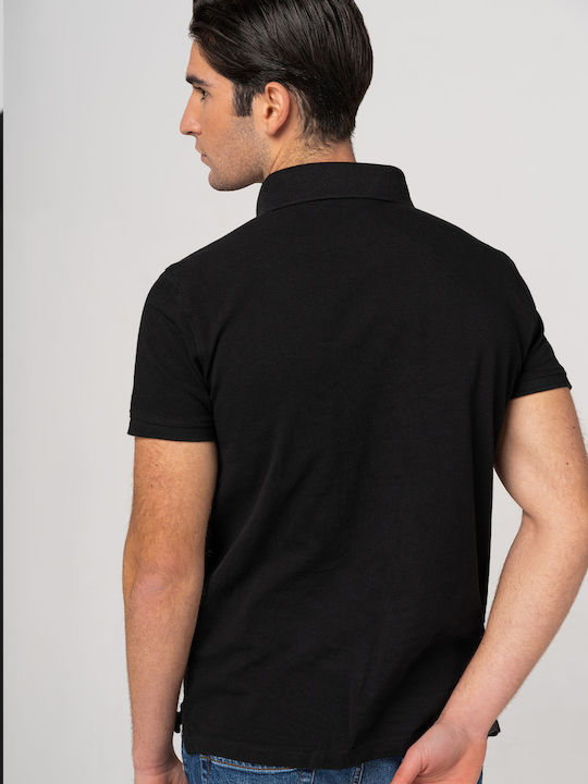 Polo Short Sleeve Black Blouse