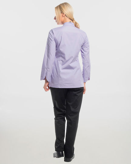 Ayo Coat Chef Female Lilac with Long Sleeve Dea