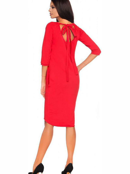 Tessita Midi Kleid Rot