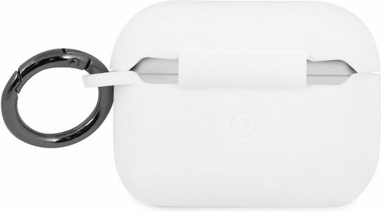 U.S. Polo Assn. Silicone Case with Keychain White for Apple AirPods Pro