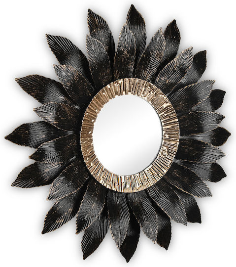 Mirrors & More Lilly Oglindă De Perete Neagră Diametru 60cm Mirrors & More Lilly Oglindă De Perete Neagră Diametru 60cm