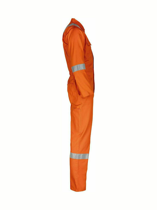 STOP Steppe Reflect Work Coveralls Full Body with Reflective Tapes Orange