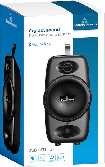 Powertech Bluetooth Speaker 10W with Battery Life up to 4 hours Black PT-987