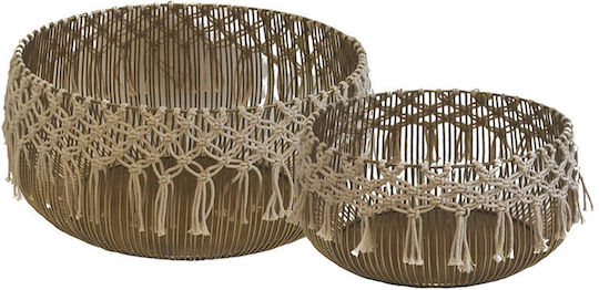 Inart Metallic Decorative Basket