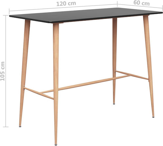 Set Bar Exterior 7 Piese Negru