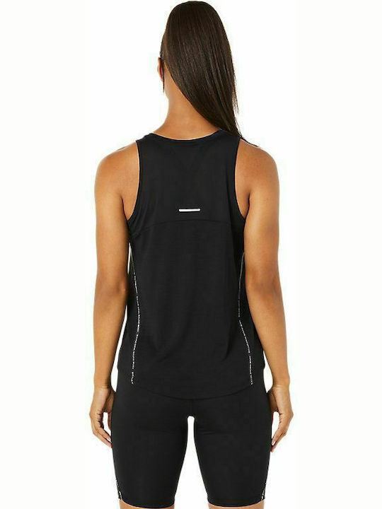 ASICS Damen Sportlich Bluse Ärmellos Schwarz