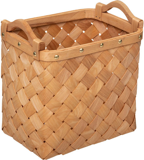 Atmosphera Set dekorative Körbe Rattan mit Griffen Braun 3Stück