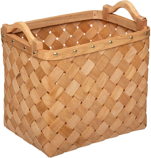 Atmosphera Set dekorative Körbe Rattan mit Griffen Braun 3Stück