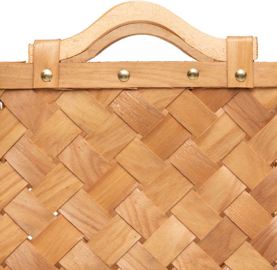 Atmosphera Set dekorative Körbe Rattan mit Griffen Braun 3Stück