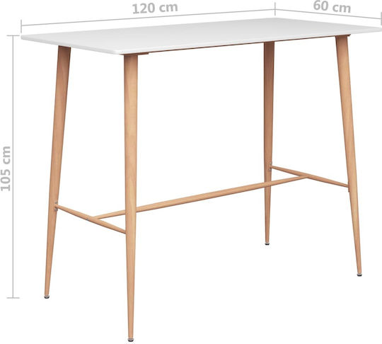Set Bar Exterior 7 Piese Alb