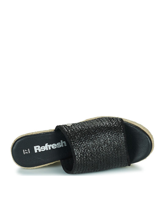Damenplattformen Schwarz