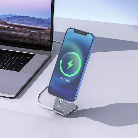 Hoco PH44 Βάση Φόρτισης MagSafe σε Γκρι χρώμα