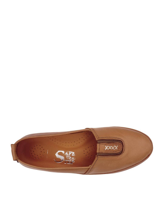 732 Tabba Δερμάτινα Γυναικεία Loafers σε Ταμπά Χρώμα