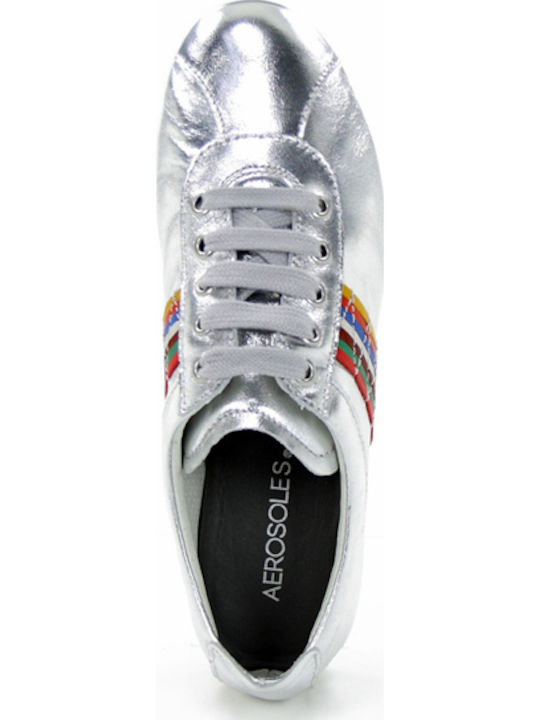 New Delhi Γυναικεία Ανατομικά Sneakers Silver Shiny