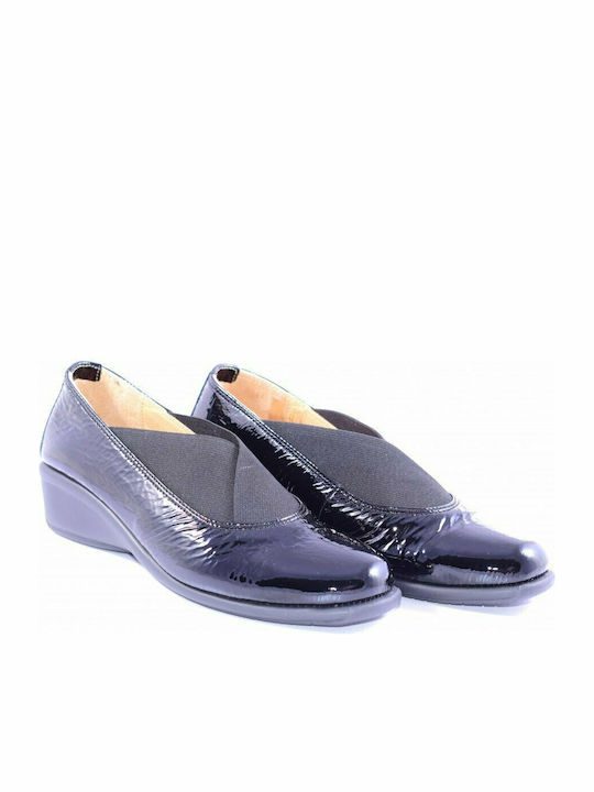 4352-03 Slip-On-uri Anatomici Pentru Femei De Piele Negre