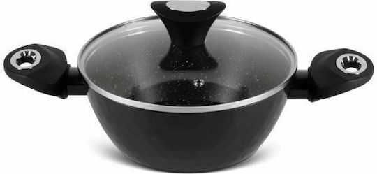 Edenberg Set De Vase De Gătit Din Aluminiu Negre Cu Acoperire Interioară Antiaderent 5 Buc