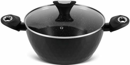 Edenberg Set De Vase De Gătit Din Aluminiu Negre Cu Acoperire Interioară Antiaderent 5 Buc