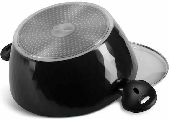 Edenberg Set De Vase De Gătit Din Aluminiu Negre Cu Acoperire Interioară Antiaderent 5 Buc