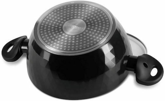 Edenberg Set De Vase De Gătit Din Aluminiu Negre Cu Acoperire Interioară Antiaderent 5 Buc