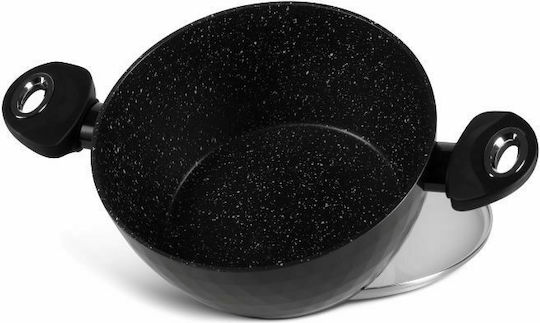 Edenberg Set De Vase De Gătit Din Aluminiu Negre Cu Acoperire Interioară Antiaderent 5 Buc