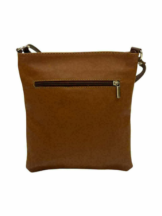 Women's Crossbody Bag made of Genuine Leather of Excellent Quality in Tan with Brown