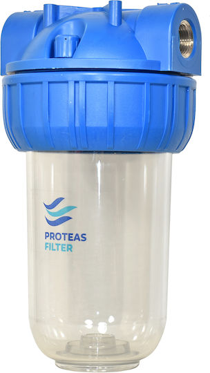 Proteas Filter Συσκευή Φίλτρου Νερού Μονή Κεντρικής Παροχής Διατομής ½" EW-021-0106